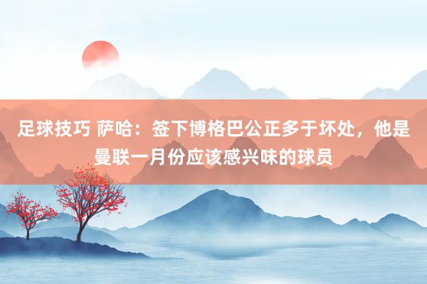 足球技巧 萨哈：签下博格巴公正多于坏处，他是曼联一月份应该感兴味的球员